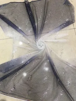 

Nigerian french net Lace DiuDiu-9.4211 Embroidered Cord Lace Fabric with full beads for bridal dress