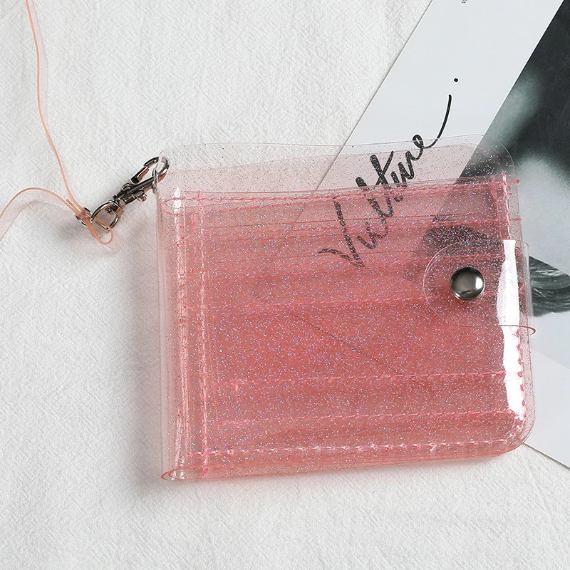 Women Purse PVC Clear Transparent Jelly Bag Mini Money Wallet Card Holder Clear Wallet Ladies Purse Wallet Jelly Card Holder