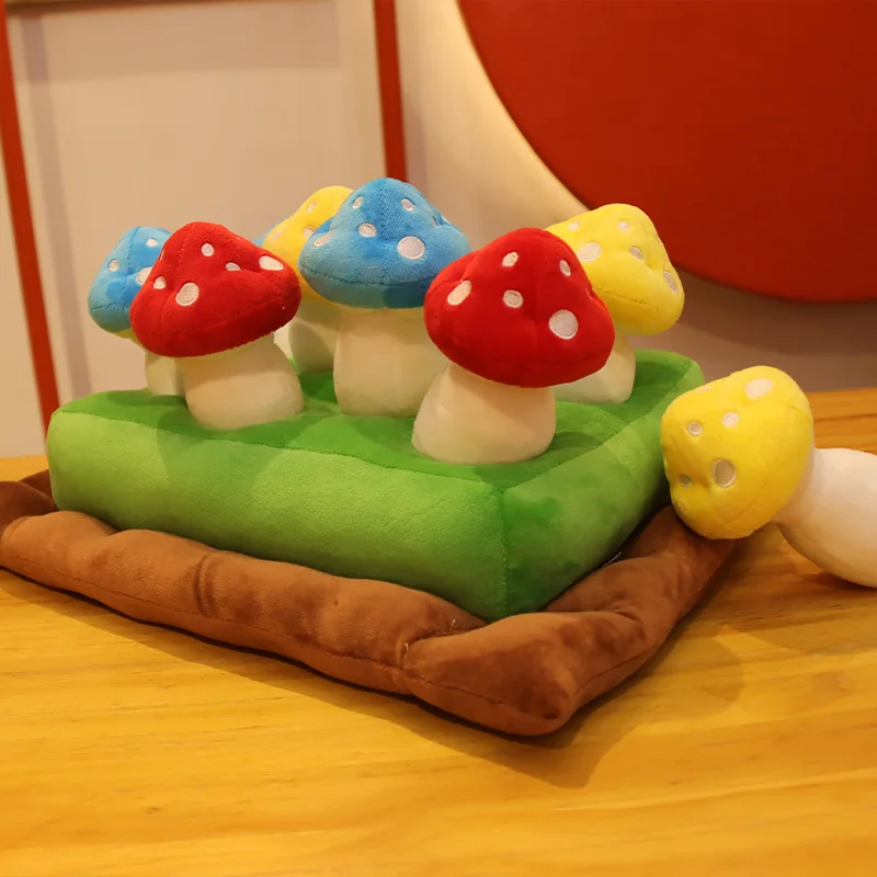 

Cute Creative Mushroom Picking Game Baby Educational Toys Pick Off 8pcs Mushrooms In Glass Floor Funny Toys for Kids Baby