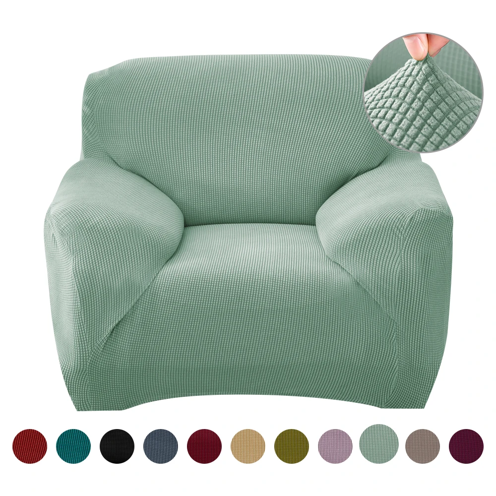 1 шт. вязаный утолщенный чехол для дивана универсальный чехол для дивана сплошной цвет эластичный чехол нескользящий полный Чехол для дивана