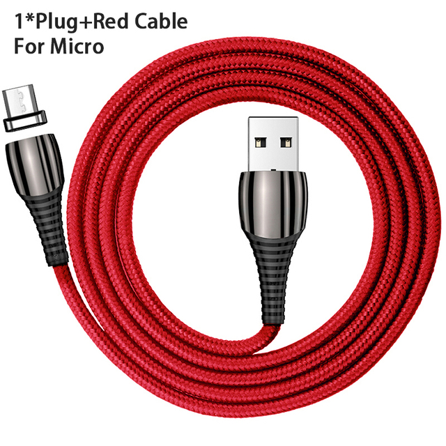 Alloy Magnetic Cable Micro USB Type C 3.0A Fast Charging Data Cord For iPhone 13 Xiaomi Samsung Mobile Phone Charger Cable