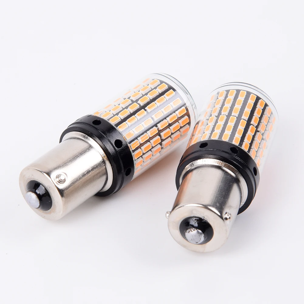 12V 1156 144SMD BAU15S PY21W Автомобильный светодиодный указатели поворота Canbus лампы части