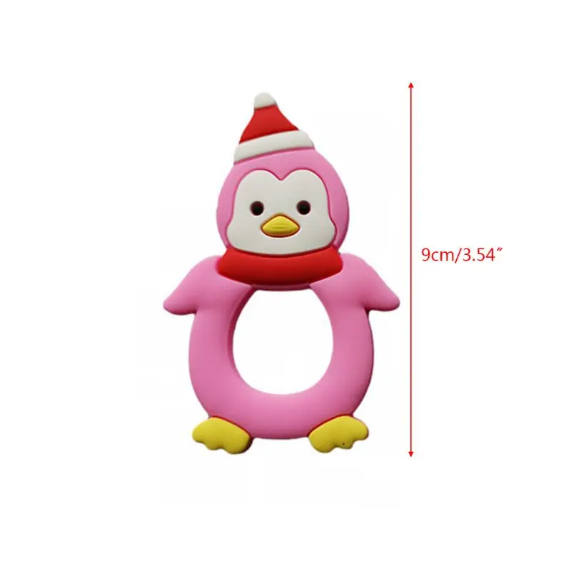 

Baby Teether Cartoon Penguin Modeling Silicone Molar Stick Infant Bite Chew Appease Teeth Gel for Girls Boys DXAD
