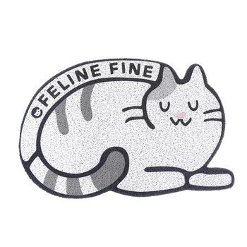

Anti Bite Elastic Fibers Cat Litter Mat Animal Pattern Indoor Outdoor Washable Portable Home Non Slip Activity Play Splash Proof
