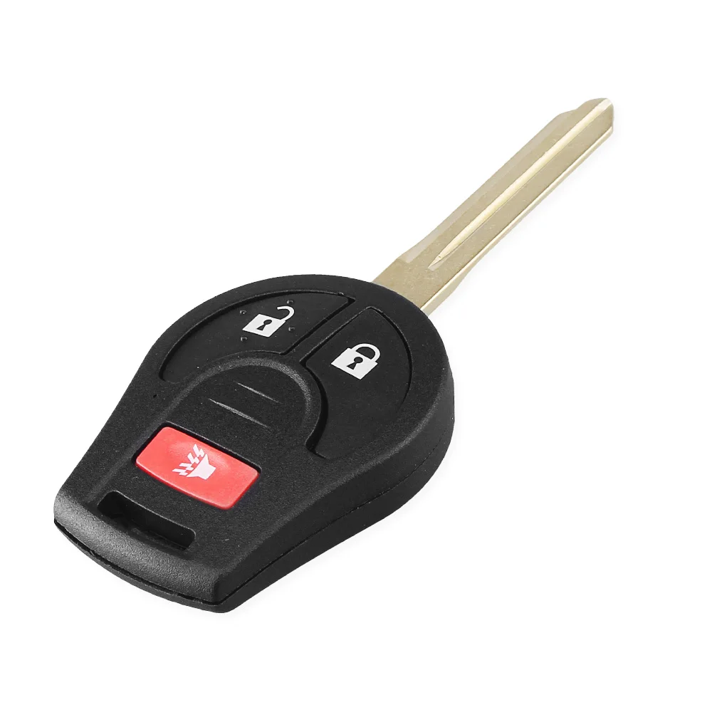 KEYYOU 10 шт./лот Замена дистанционного ключа автомобиля корпус Fob 2 кнопки для Nissan Qashqai Sunny Sylphy, TIIDA X-Trail Авто сигнализация