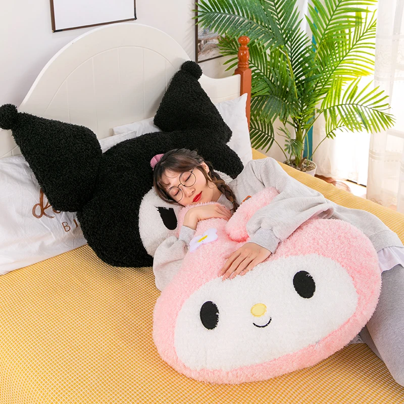 Sanrio Cinnamoroll My Melody decorative pillow cartoon black rice plush toy kawaii home room sofa cushions for girls holiday gif