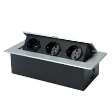 Damped Multimedia Socket Connection Box with Socket and USB Chargers for Conference Room Kitchen Countertop with 1.5m power cord