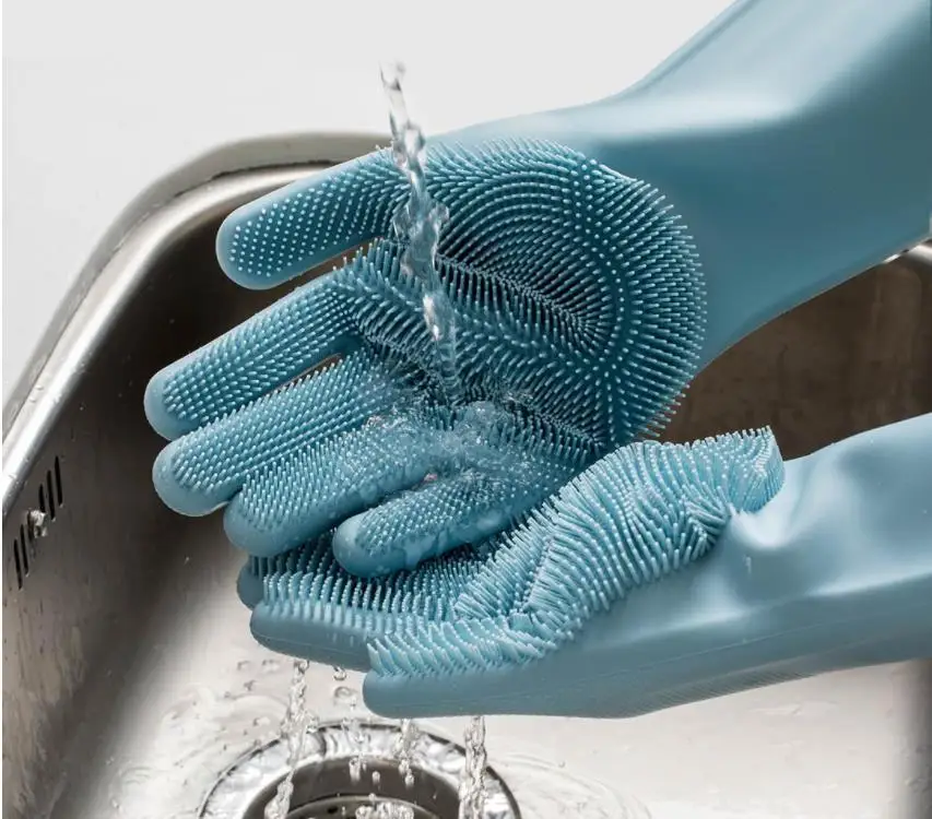 Xiaomi JJ Magic Silicone Dish Washing Gloves Insulation non-slip Dishwashing Glove Double-sided Wear Gloves for Home Kitchen (3)