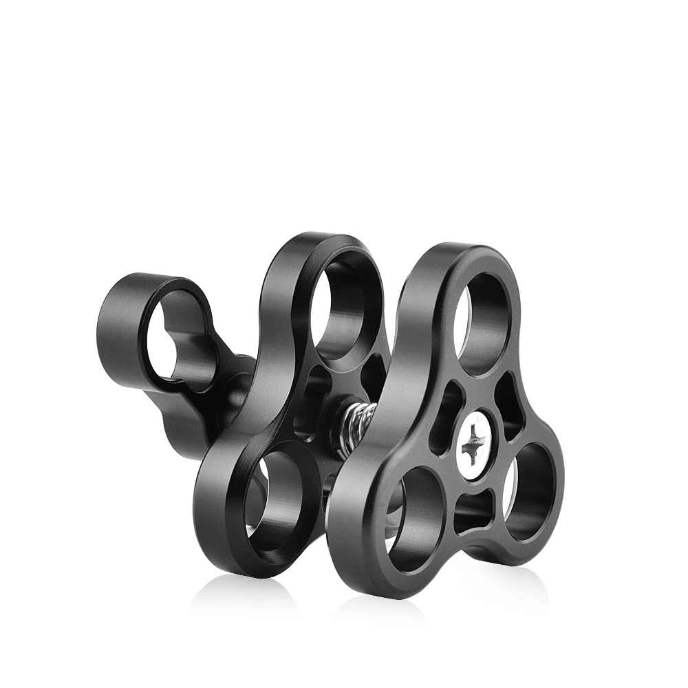 Braçadeira Bola Triplo para Câmera Subaquática Bandeja Mergulho Luz Braço Sistema Mount Hole Clip Ball 1 - Image 3