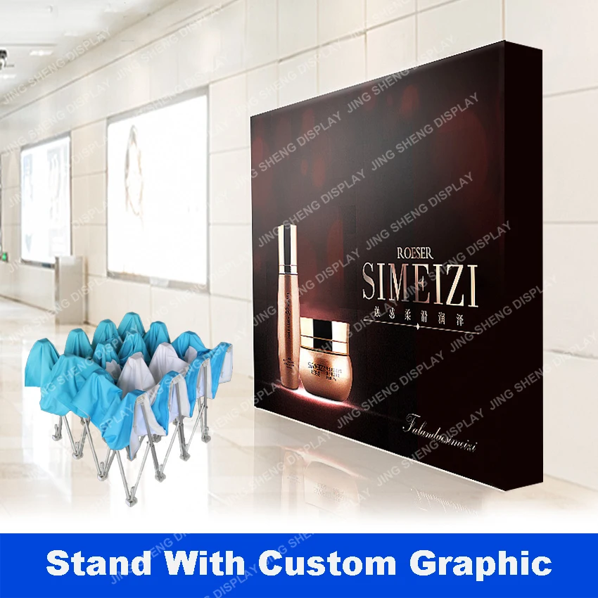 

10ft Fabric Pop Up Stand Trade Show Displays Booth Back Wall with Custom Print