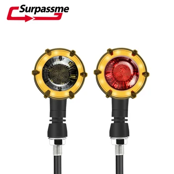 

Pair Universal Waterproof Turn Signal Warning Lights Signal Lamp Motorbike Racing Scooter ATV Accessories Flasher Led Motorcycle