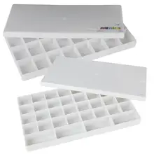 24/36 сетки квадратная коробка для Пигментных красок палитра для смешивания красок для акриловой гуаши