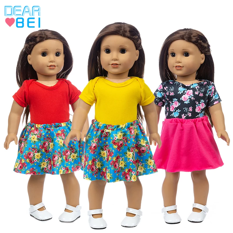 2020New Little flower Dress для 18 дюймовых американских девочек куклы и аксессуары лучший