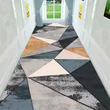 Modern Style Geometric Area Rugs Flannel Bedroom Floor Rug Bath Mat Triangular Kitchen Corridor Carpet for Living Room