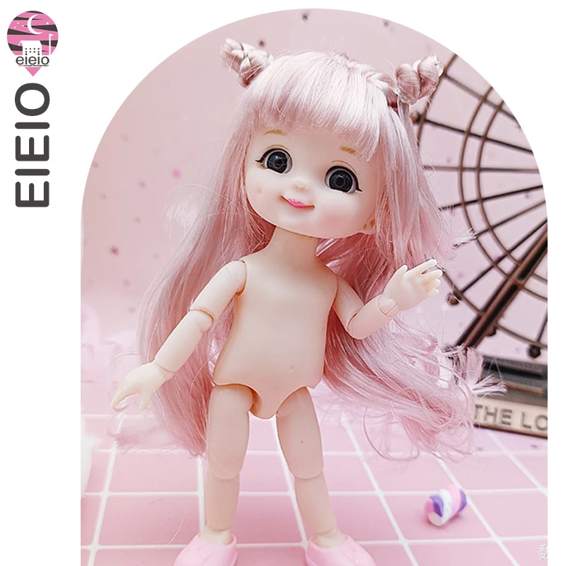 ob11 New BJD Doll 16cm 13 Joints Plastic Fashion Dolls Baby BODY Outfit Daily Casual Accessories ToyS for Girls Diy Gift 6