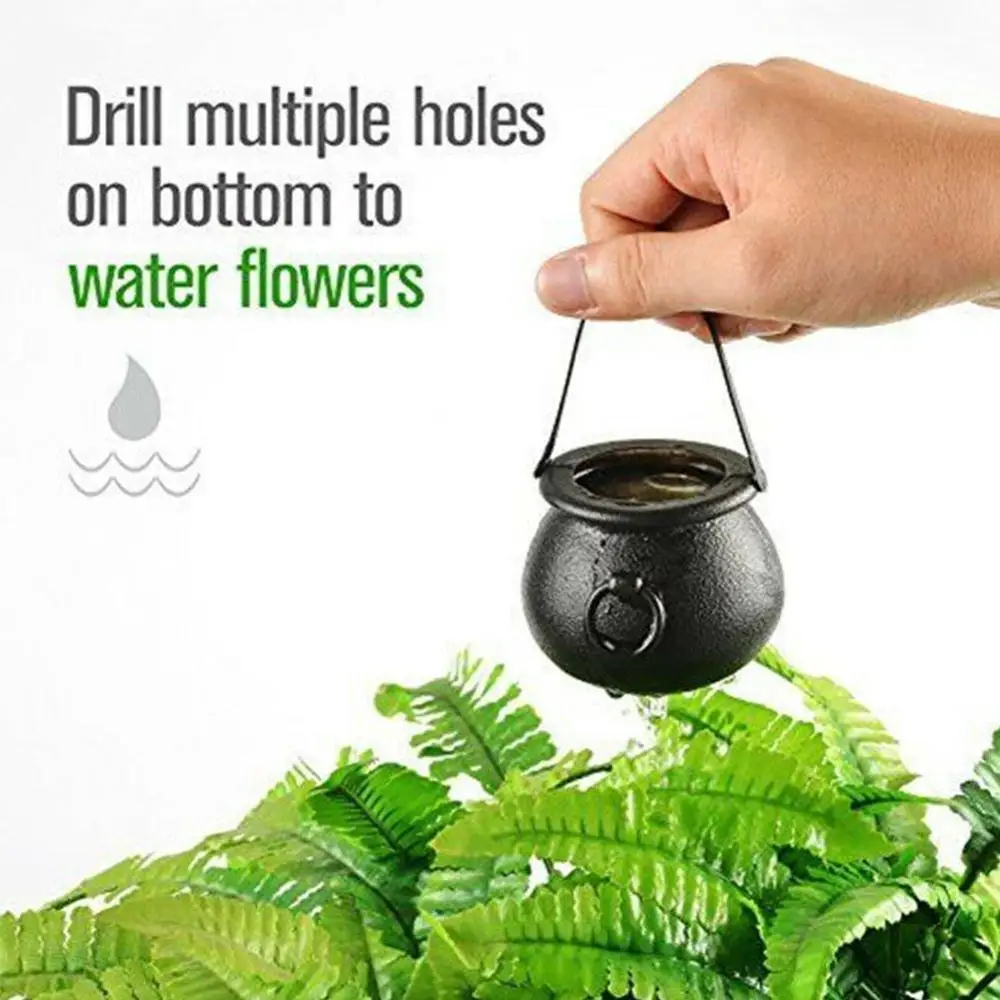 2PCS Scary Halloween Candy Kettle box Witch Cauldron Halloween Party Hanging Props St.Patrick's Day Halloween Decoration