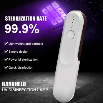 

Portable 5V UV Disinfection Light Handheld UVC Germicidal Light USB Charging Ultraviolet Sterilizer Lamp for home hotel hospital