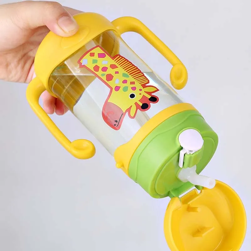 

Baby Kid Straw Feeding Milk Cup Portable Hot Water Thermos Bottle Travel Mug Training Cup Learn Drinking Sippy Cup With Rope