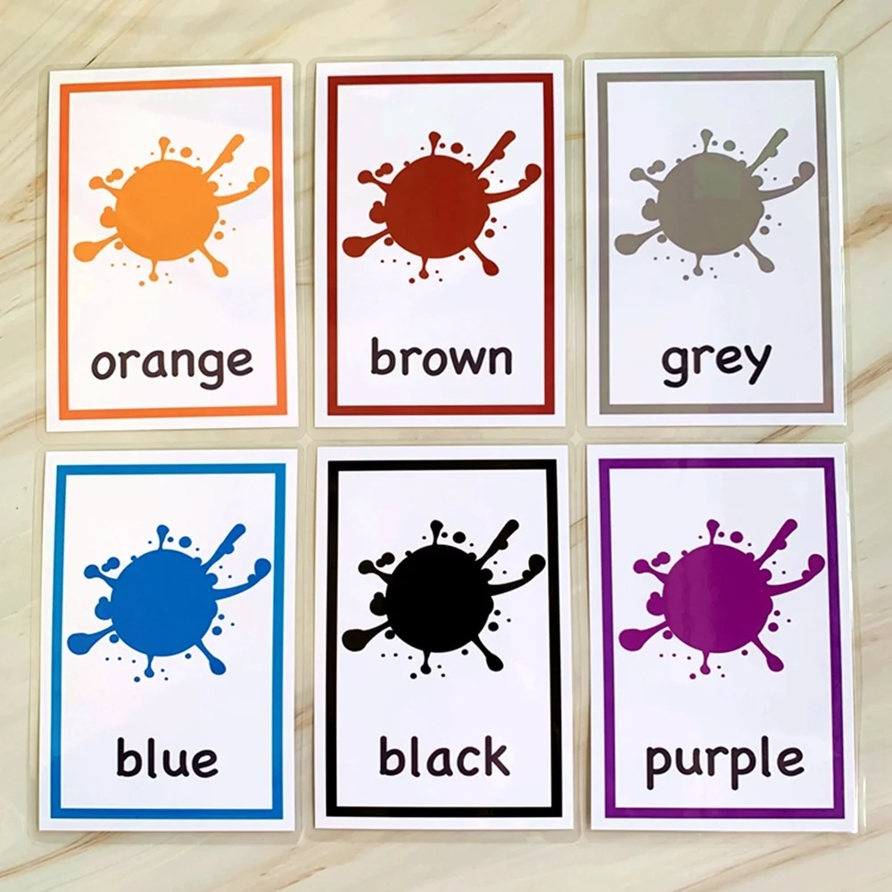 12pcs colors flash cards zeenk