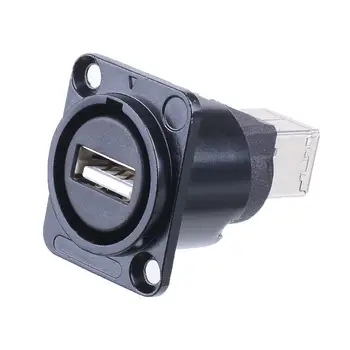 

Metal USB B Type Female Socket to USB A Type Female Socket Panel Mount Adapter