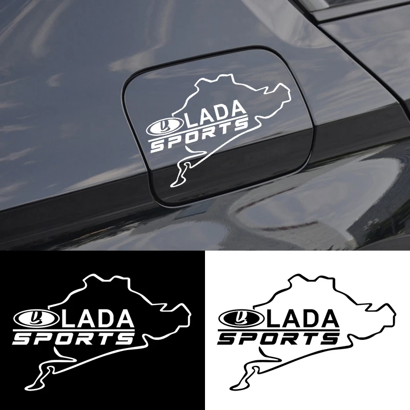 1pcs New PVC car fuel tank cap lahua sticker SPORT Emblem Decal For Lada Vesta SW Xray Cross Niva Kalina Priora car styling