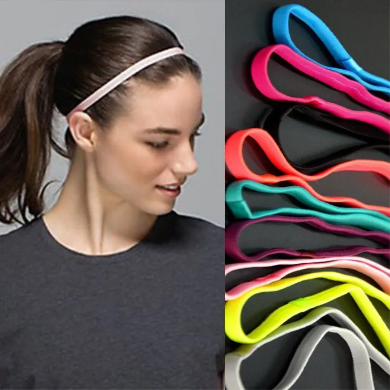 1pc men women Yoga Non-slip Elastic head band Sports Football Headscarf slim Hairband Hair Accessories sports headbands