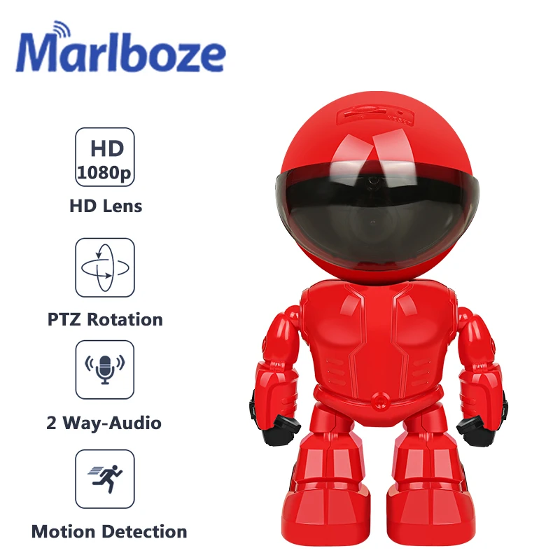 Marlboze 1080P Robot cámara IP 2MP seguridad WiFi de la Cámara de CCTV inalámbrico cámara de vigilancia P2P Monitor de bebé aplicación remota