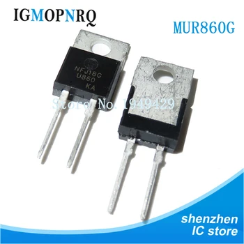 

50PCS MUR860G TO-200 MUR860 TO220 600V 8A new original