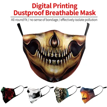 

Printing Mask Reusable Protective PM2.5 Filter Mouth Mask Anti Dust Face Mask Bacteria Proof Flu Mask Printing Dropshipping