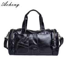 Спортивная сумка для спортзала и путешествий, Высококачественная сумка через плечо из искусственной кожи, большая вместительность, модный крутой бизнес-чемодан, сумка для хранения на открытом воздухе