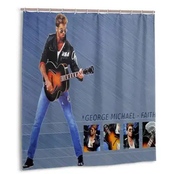 

George Michael Shower Curtain with Hooks bathroom Waterproof Polyester Fabric