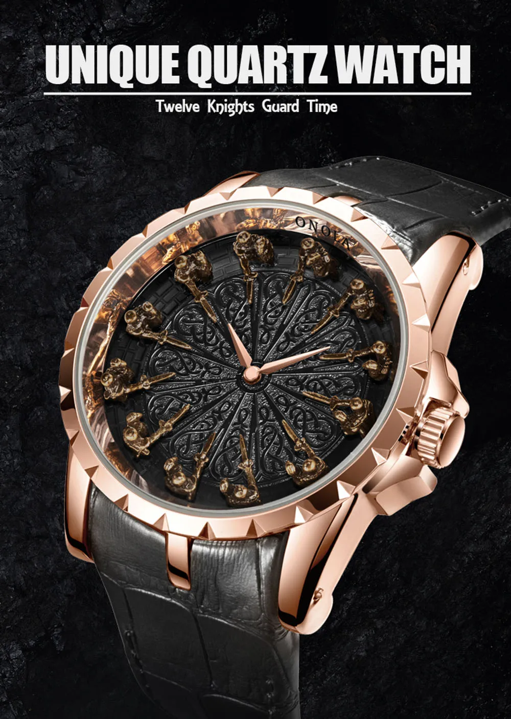ONOLA мужские часы Топ бренд Роскошные наручные часы для мужчин s подарки модные кварцевые часы кожаный ремешок часы Relojes Para Hombre ON3809