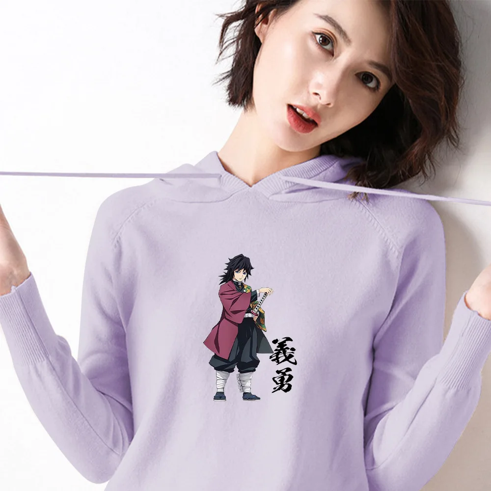 Hoodie Толстовка с капюшоном в стиле аниме Demon Slayer, зимняя одежда на Рождество и год, Женская толстовка с капюшоном, подарок для друзей - Цвет: Hoodie