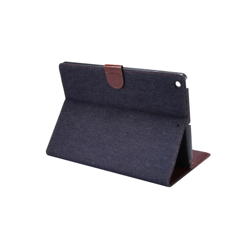 DWaybox для Apple iPad 10,2 джинсовый узор дизайн складной Флип PU кожаный защитный Смарт чехол слот для карт с держателем