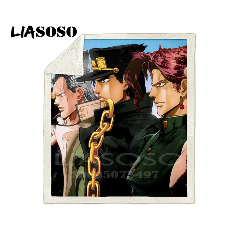 17 Аниме JoJo причудливое 3D напечатанное шерпа одеяло бархатное плюшевое Флисовое одеяло покрывало диване квилт для софы покрывало постельные принадлежности для путешествий - Цвет: 17