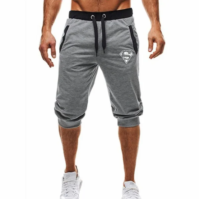 2 Light gray M-3XL, лето, мужские шорты, повседневные шорты, модные, с принтом Драконий жемчуг, Гоку, спортивные штаны для фитнеса, шорты для бега, мужская одежда - Цвет: 2 Light gray