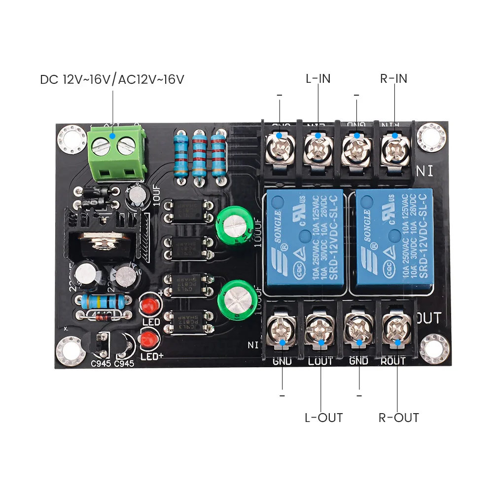 AIYIMA 2.0 Digital Power Amplifier Speaker Protection Board Delay Relay Speaker Protection 300W For Class A Discrete Amplifiers - 3