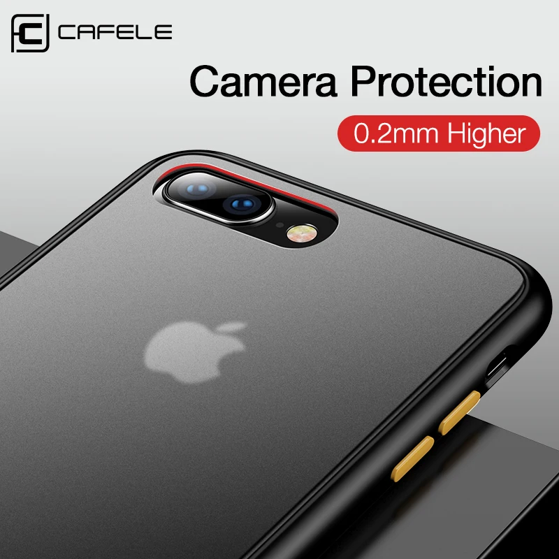 CAFELE чехол для телефона iPhone 7 8 7plus 8plus PC жесткая задняя крышка с Силиконовым мягкими
