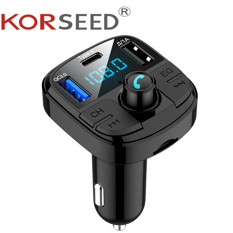 Автомобильный FM-передатчик Bluetooth 5 0 mp3-плеер беспроводной аудиоприемник громкой