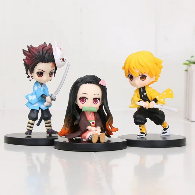 4-7 см Tanjirou фигурка демона убийца Kimetsu No Yaiba Kamado Nezuko Agatsuma Tomioka Giyuu Hashibira Inosuke фигурка - Цвет: model 3