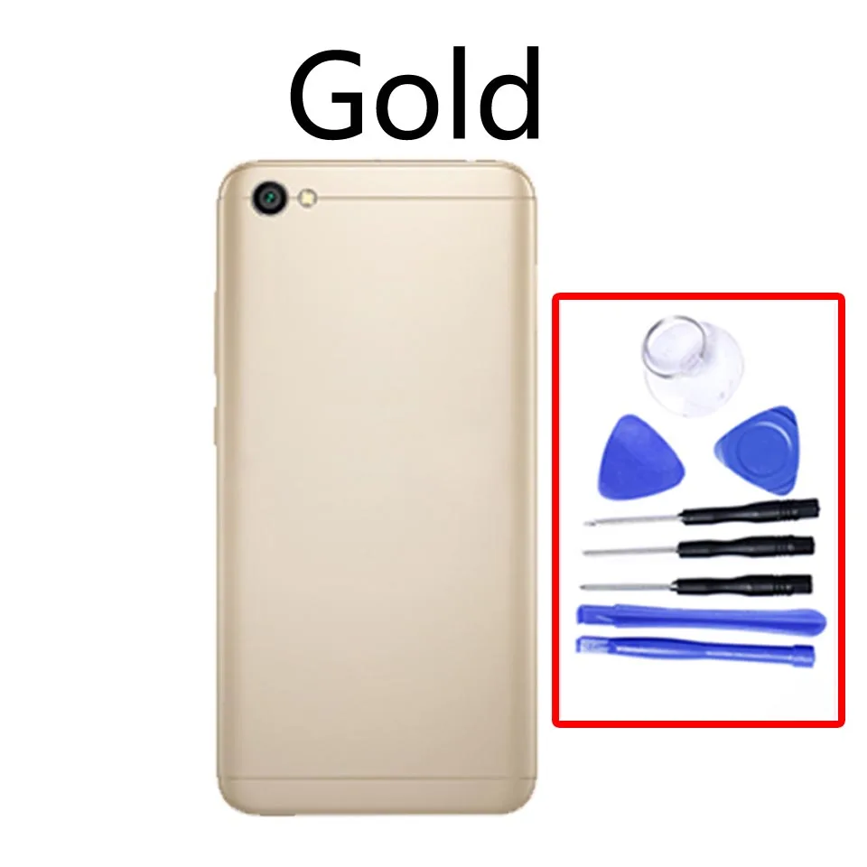 Gold-With tool Note5A задняя крышка батарейного отсека для Xiaomi Redmi Примечание 5A задняя крышка батарейного отсека чехол на заднюю крышку корпус замена корпуса - Цвет: Gold-With tool