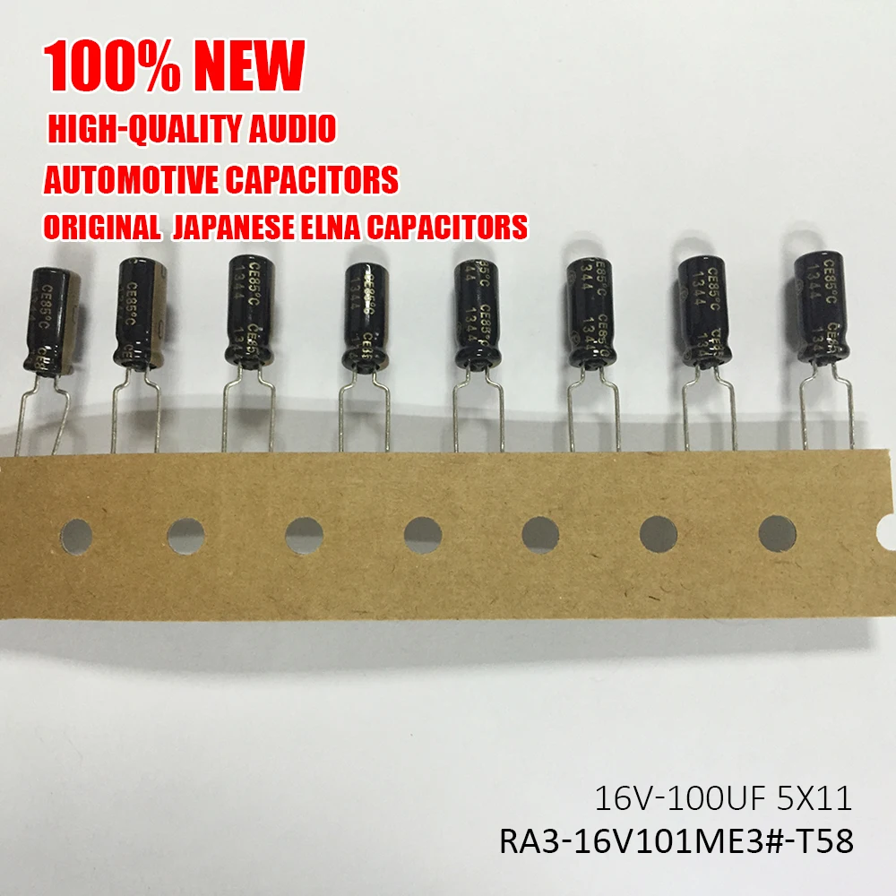 diymore 10pcs/lot Aluminum Electrolytic Capacitor RA3 16V 100μF Capacitance 5*11mm 16V100μF Original ELNA Audio | Электронные