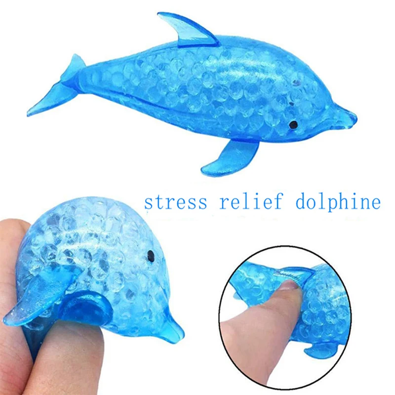 

2021 Pop It Fidget Toys Antistress Squishy Bead Stress Ball Squeezable Relief Toy For Adult Children Decompression Dolphin Shark