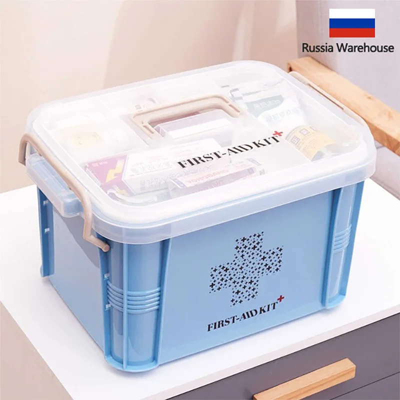 

Medical Boxes First Aid Kit Box Plastic Container Multi-layer Storage Organizer Medicine Box Nordic Home Medicine Storage