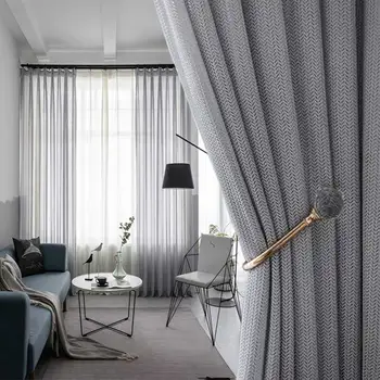

Nordic Simple Tulle Curtain For Living Room Bedroom Window Sheer For Kitchen Luxury Voile For Hotel Finished Drape Blinds Door