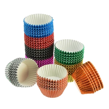 

Multi-color 100Pc/Set Paper Cake Forms Cupcake Liner Wrappers Baking Cups Cases Muffin Boxes Cake Cup Decorating Tools Cake