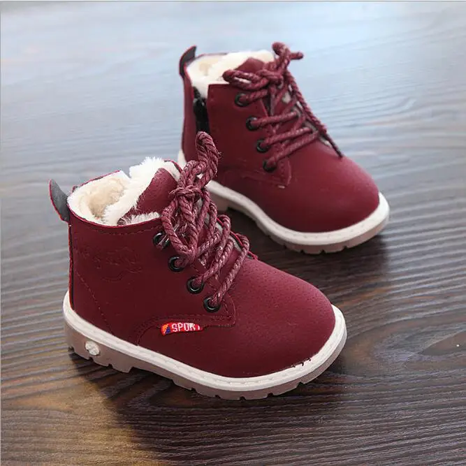 

New Winter For Child Kid Girl Boy Snow Boots Comfort Thick Antislip Short Boots Fashion Cotton-padded Shoes Sneakers