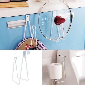 

1PC Door Back Iron Paper Towel Rack Bathroom Paper Towel Paper Collection Rack Shelf Kitchen Toilet Bathroom Storage Paper Ra