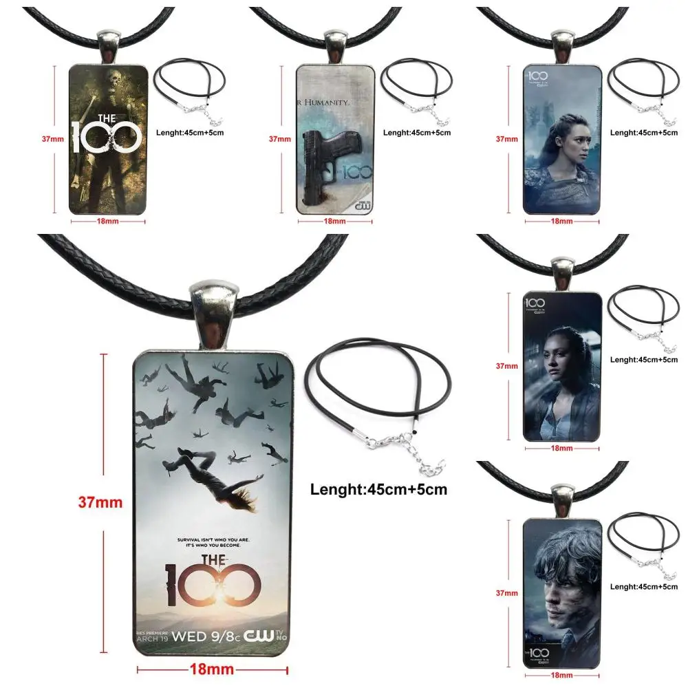 For Girls Glass Pendant Necklace Handmade Half Rectangle The 100 Series Tv Show Alessandro Juliani | Украшения и аксессуары