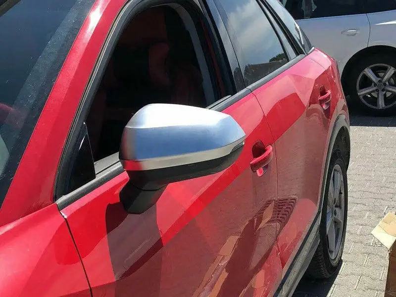 

For Audi Q2 2016 2017 - 2019 ABS Matte Rearview Side Door Mirror Cover Trim 2pcs Car modification Auto parts